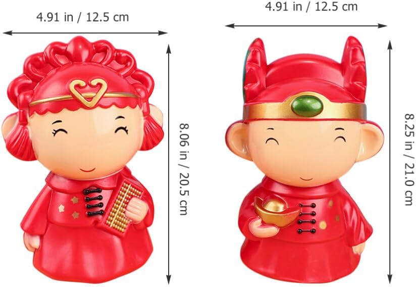 OSALADI 1 Pair Toys for Boys Wedding Decoration Boys Piggy Bank Boy Toy Tabletop Decor Red Home Decor Girl Toys Kid Toys Kids Toys Kids Piggy Bank