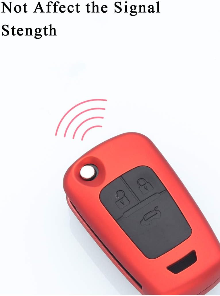 SANRILY 1 unids Flip Key Fob funda para Chevrolet Cruze Epica Lova Camaro Impala Aveo Keyless Remote Key Holder ABS+silicona clave funda protectora