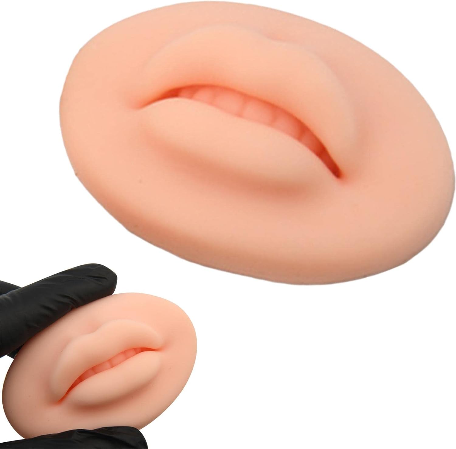 Modelo de labios de silicona, modelo de boca de silicona suave 3D, piel de práctica de silicona flexible, modelo de labios falsos de silicona para