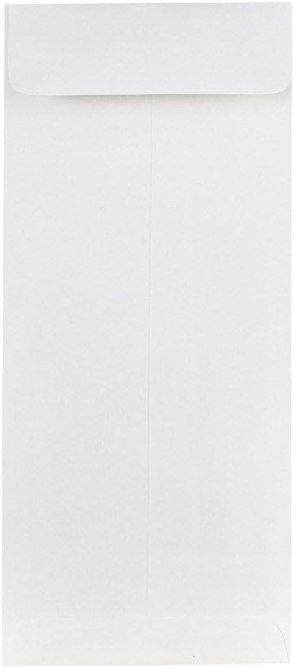 JAM PAPER Sobres Strathmore de negocios #10 Policy Business – 4 18 x 9 12 – Tejido blanco brillante – Paquete de 50 unidades