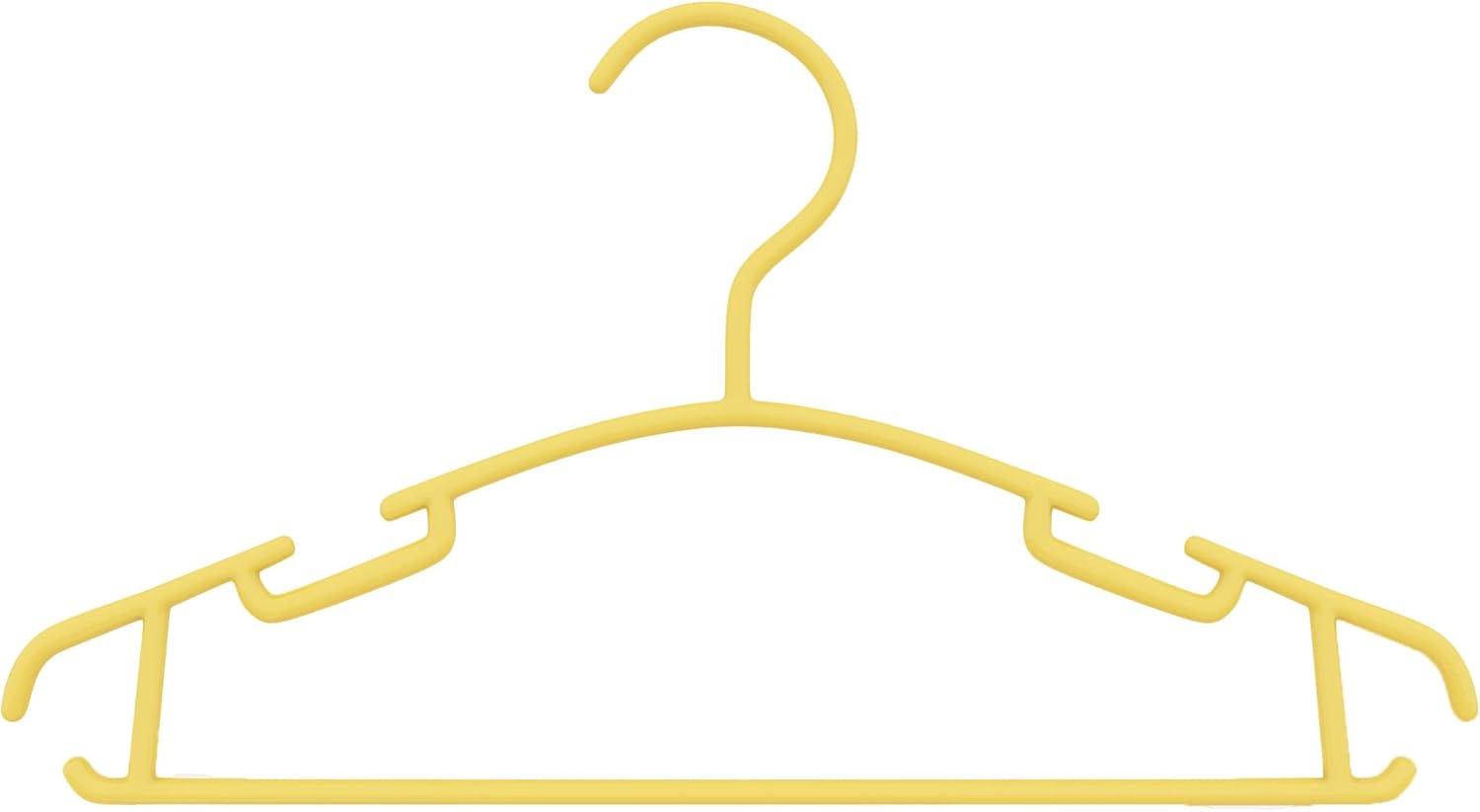 Perchas amarillas para niños, perchas de plástico para niños, perchas para guardería (amarillo, 100)