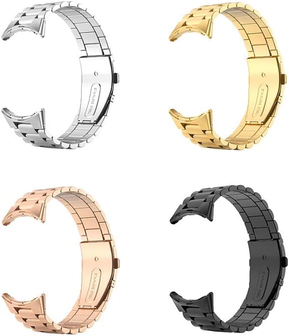 FitTurn Correas compatibles con Google Pixel Watch 2Pixel Watch Metal Acero Inoxidable Correa de reloj de repuesto clásico duradero de enlace sólido