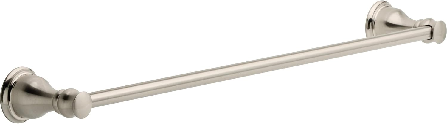 DELTA FAUCET Rubber Limited AUB24-SN Aubrey – Toallero de pared de 24 pulgadas, accesorios de baño en níquel cepillado