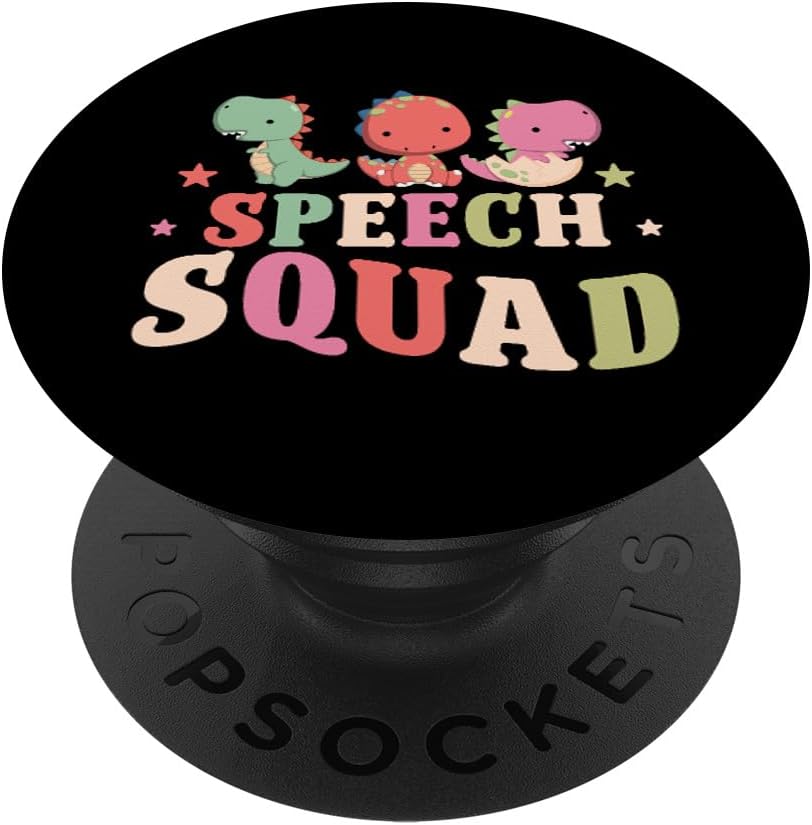 Speech Squad Cute Dinosaur Speech Therapy Pathologist PopSockets Standard PopGrip