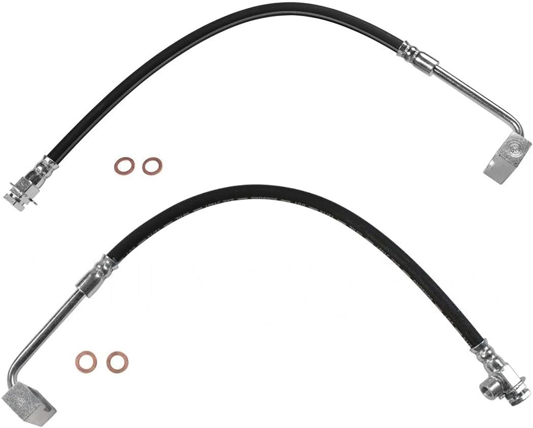 2 piezas de manguera hidráulica de freno delantero para Ford F-250 1990 1991 1992 1993 1994 compatible con Ford F-350 1990 1991 1992 1993 1994