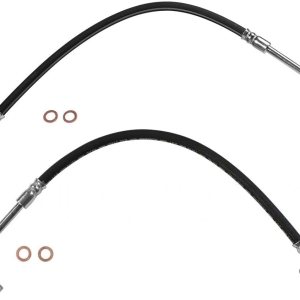 2 piezas de manguera hidráulica de freno delantero para Ford F-250 1990 1991 1992 1993 1994 compatible con Ford F-350 1990 1991 1992 1993 1994 2 piezas de manguera hidráulica de freno delantero para Ford F-250 1990 1991 1992 1993 1994 compatible con Ford F-350 1990 1991 1992 1993 1994