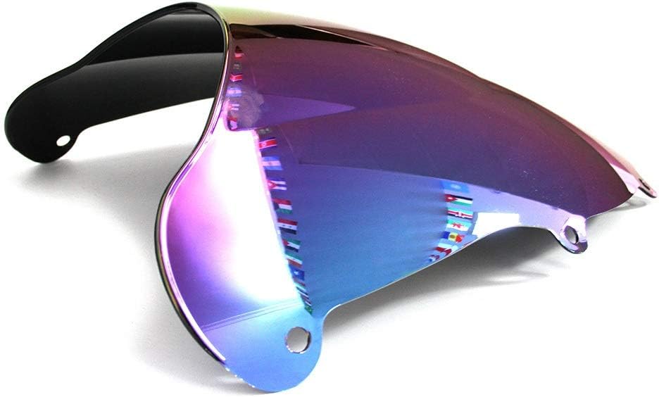 Motorcycle Windshield Motorcycle Double Bubble WindshieldWindscreen – Light Iridium Magic Color Compatible with Suzuki GSXR 600750 1996 1997 1998