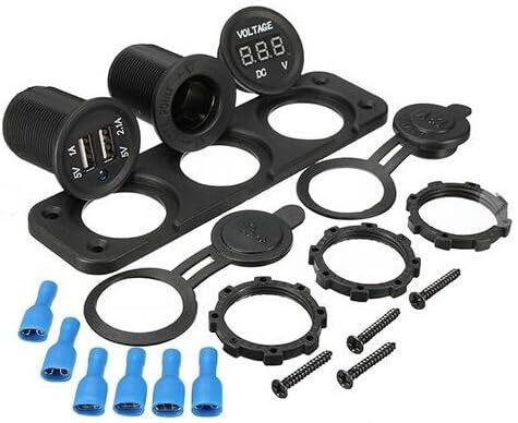 Cllena interruptores basculantes para camiones y autos, interruptor LED, 3 pines, control de apagadoencendido, 12V (luz azul)