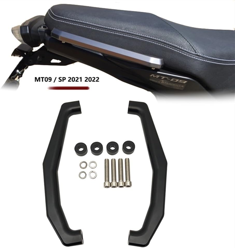 ZAJCI Reposabrazos del asiento trasero de la motocicleta, barras de agarre trasero para asiento trasero de pasajero para Y&AMAHA MT-09 MT09 SP MT 09