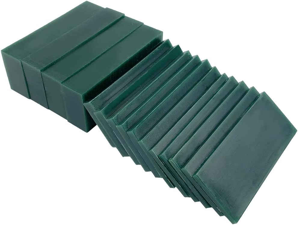 Bloque de cera para tallar cera perdida, herramienta de moldeo de joyería, molde para esculpir 1 libra (rebanadas de cera verde)