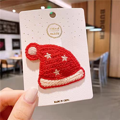 xuzhiyuan 7 pinzas para el cabello con diseño de reno para árbol de Navidad, bonitos pasadores de frutas, fresas y limones, accesorios para el