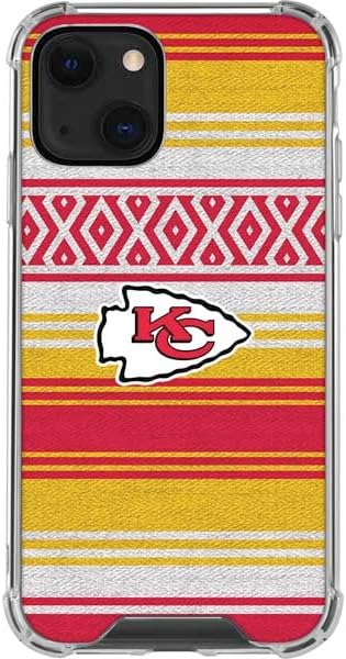 Skinit Funda transparente compatible con iPhone 15, diseño oficial de la NFL Kansas City Chiefs Trailblazer