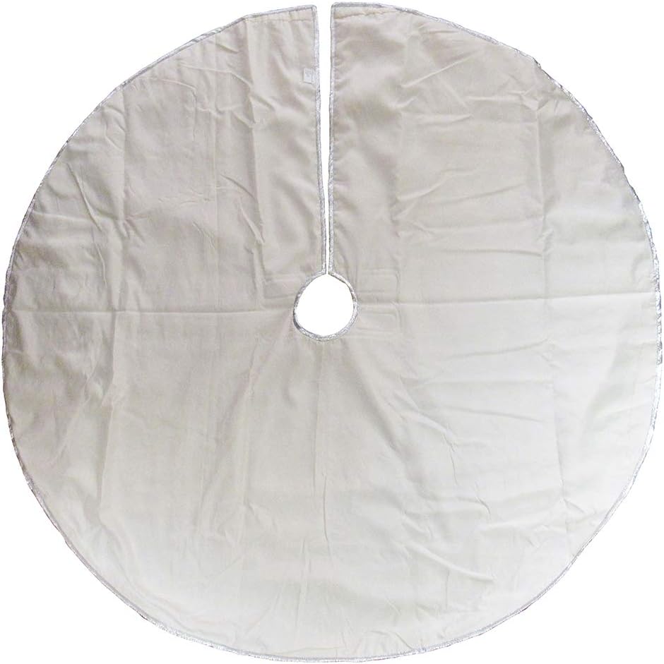 Faldón Kurt Adler para árbol, de 48 pulgadas, de color marrón y rojo bordado, Poliéster, Ivory, 54 – pulgadas