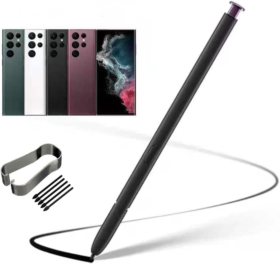 Repuesto para Galaxy S22 Ultra Stylus Pen (Sin Bluetooth) para Galaxy S22 Ultra 5G Stylus Pen Reemplazo de lápiz táctil + puntas (borgoña)