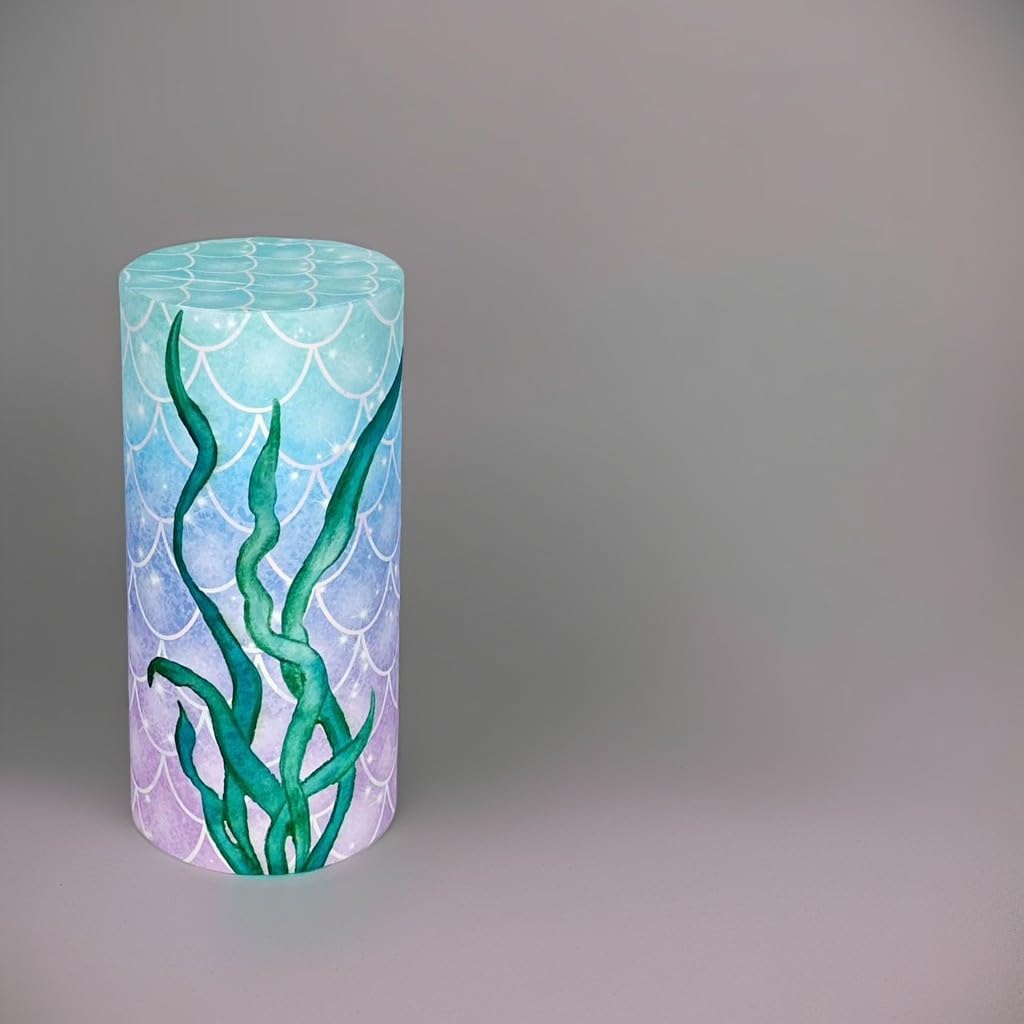 Cubiertas de pedestal con temática de sirena subacuática, escamas de algas marinas con purpurina, baby shower, fiesta de primer cumpleaños,