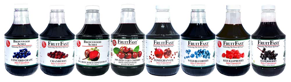 FruitFast – Concentrado de jugo de saúco puro sin azúcar (32 onzas líquidas) por FruitFast – Brownwood Acres  Sin OMG, sin gluten y sin BPA,