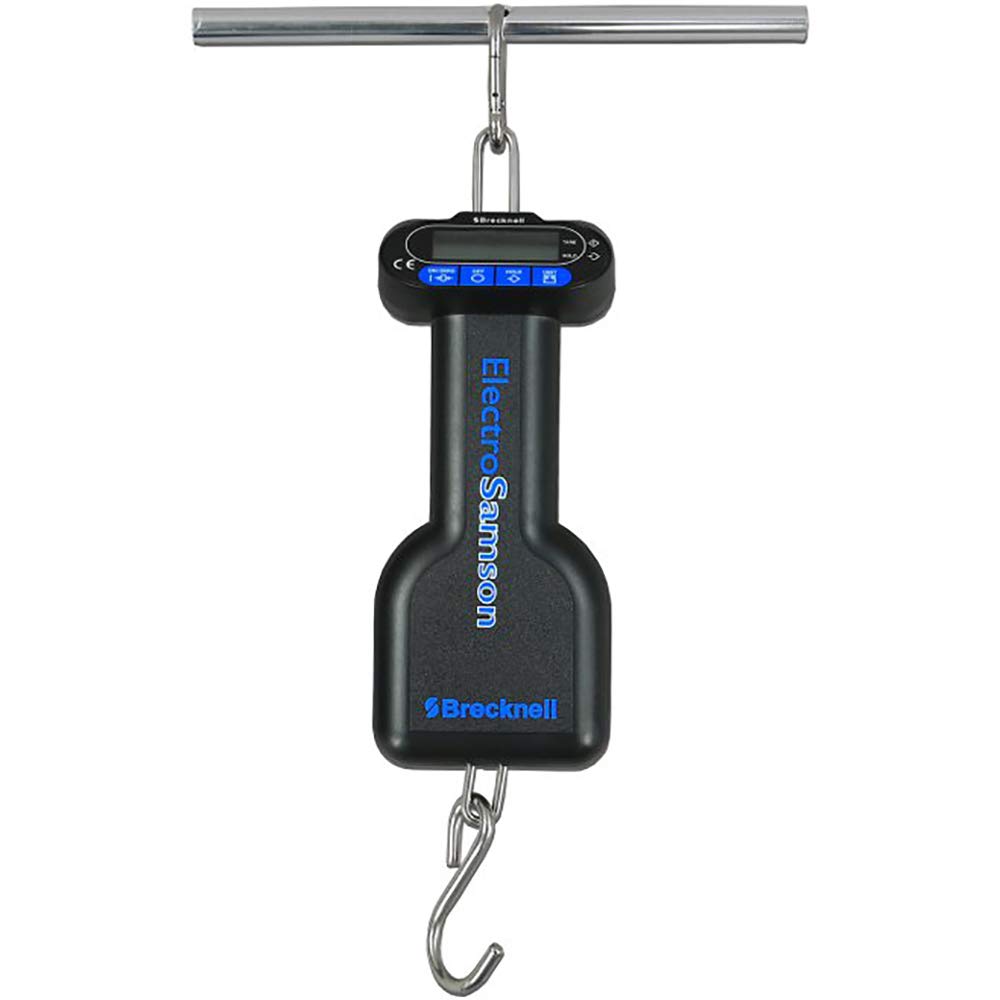 Brecknell ElectroSamson – Báscula digital de mano, capacidad de 22 libras, LCD grande y fácil de leer, batería, bolsa de transporte, uso individual