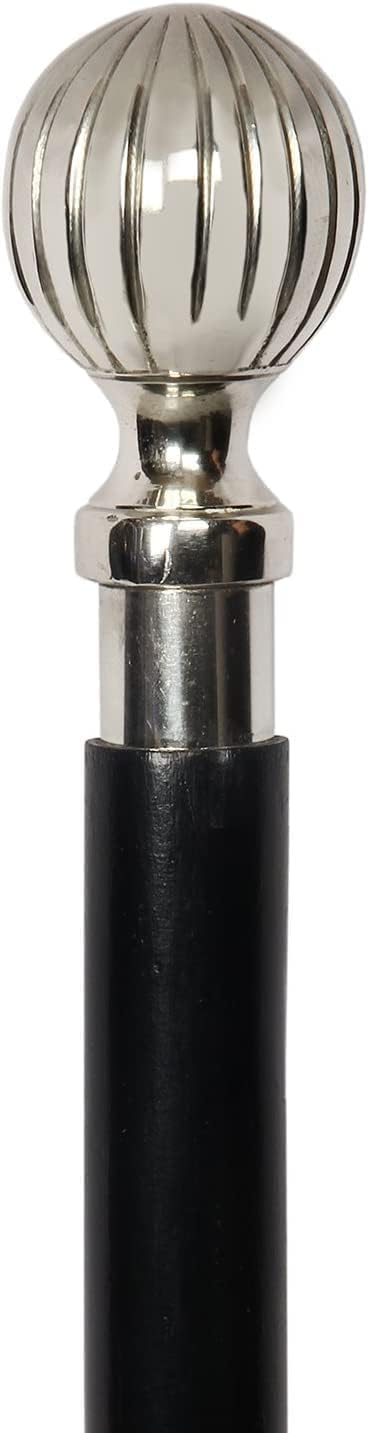 Zubaida Nauticals Bastón de madera  37 pulgadas, madera de Sheesham negro ébano vintage decorada con mango redondo, 37 pulgadas