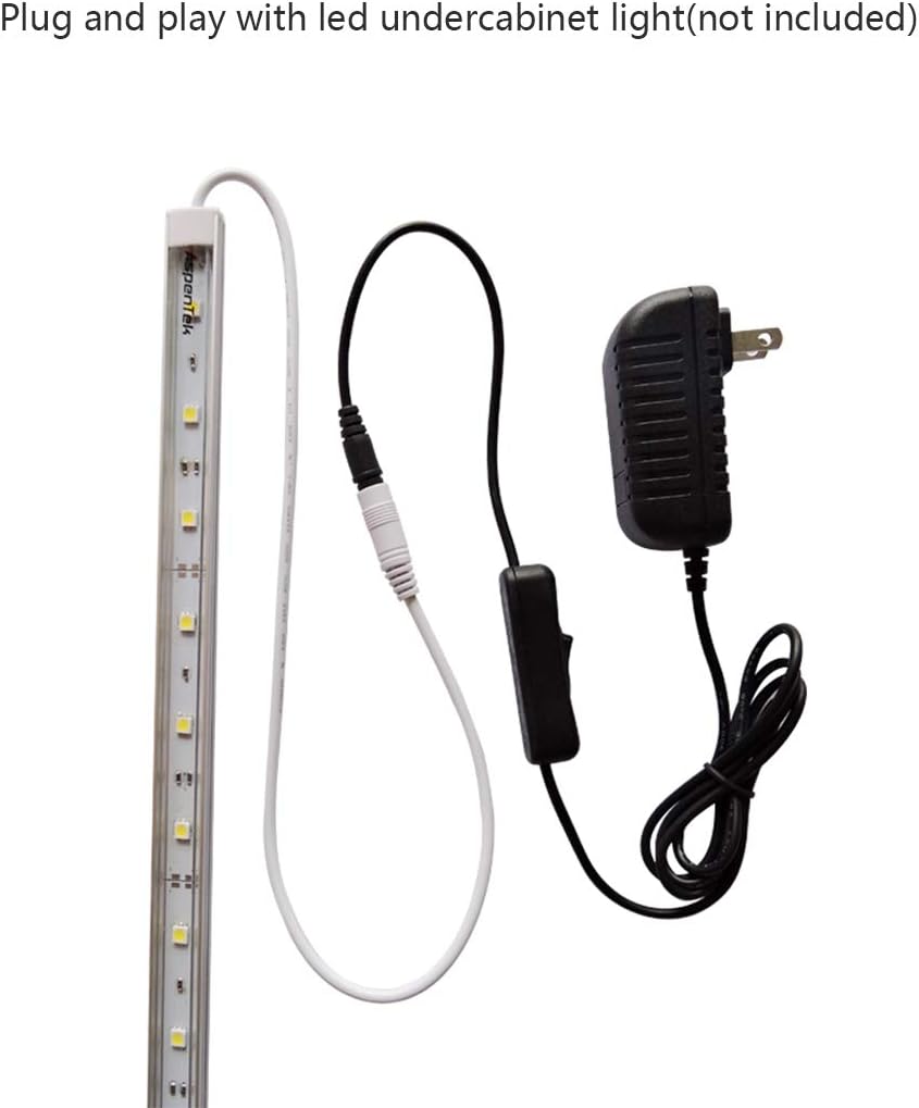 adaptador de fuente de poder CC de 12V, con interruptor ONOFF para iluminación LED de 12V., negro, AT-12V1A-12W, 12.00watts, 12.00 volts