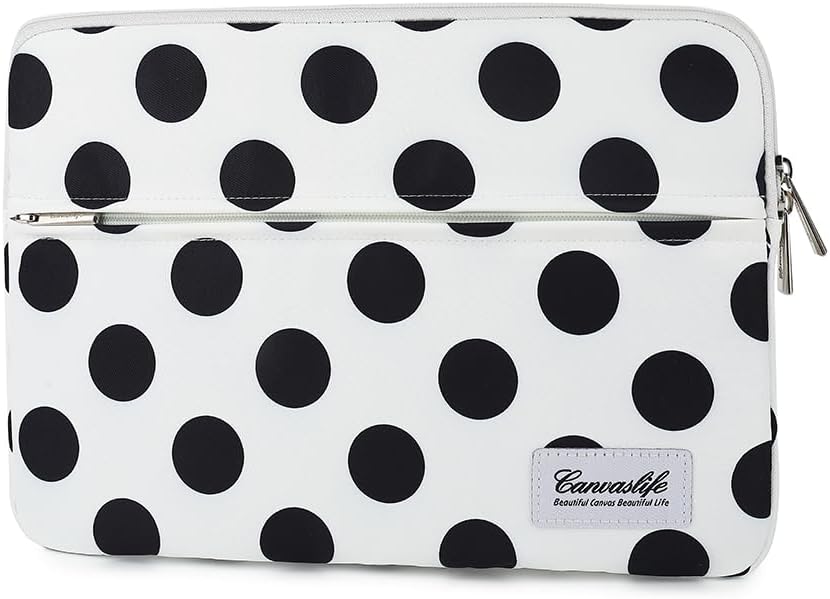 Canvaslife Impermeable Patten Laptop Sleeve 14 pulgadas 14.0 pulgadas Funda para portátil Bolsa (punto negro)