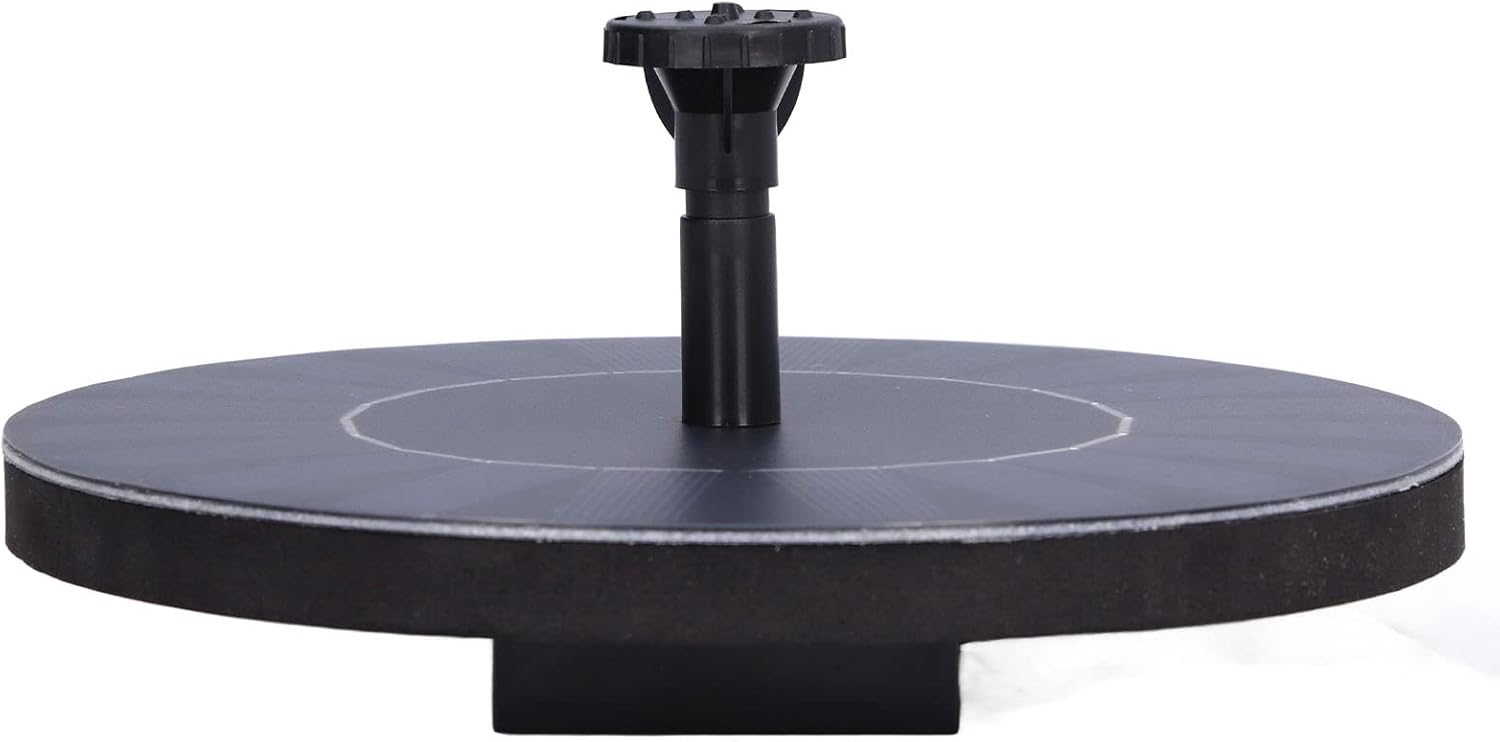 Bomba solar para fuente de baño para pájaros, fuente solar de 2.5 W con 5 boquillas, bomba de fuente de agua flotante de pie libre para jardín,