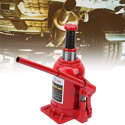 Gato hidráulico de 20 toneladas de acero compacto portátil para cochefurgonetabarcocamión soldado, capacidad de 40,000 libras, rojo