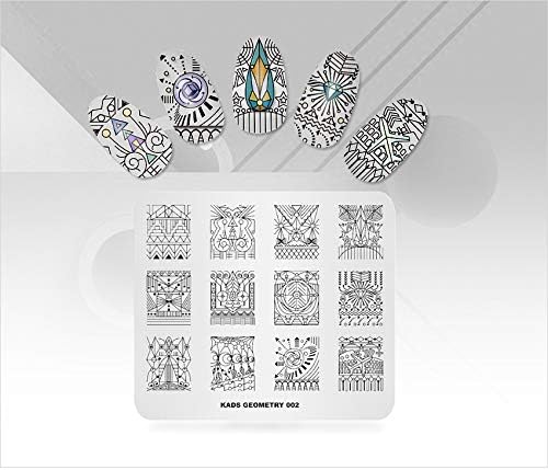 KADS 5 unidsset plantilla de uñas arte plantilla decoración herramienta geometría diseñador estilo imagen placa