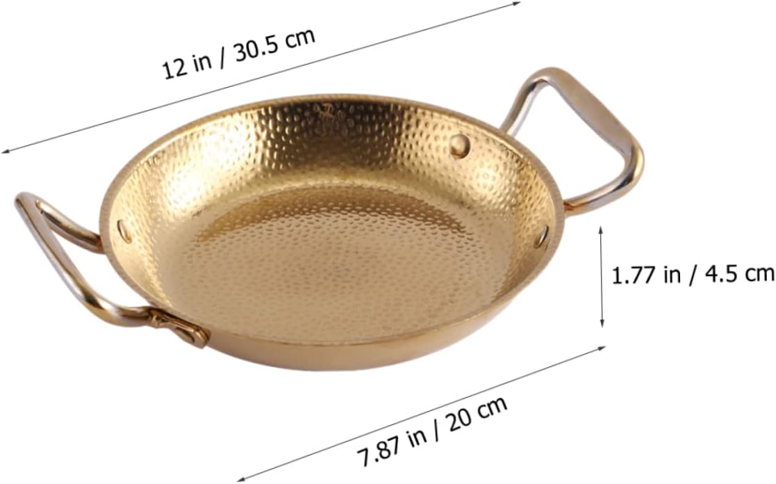 Orejas dobles Sukiyaki Olla de hierro fundido Sartén de Paella Española Caldero de hierro fundido Pan para servir alimentos Cocina Olla de Fondue