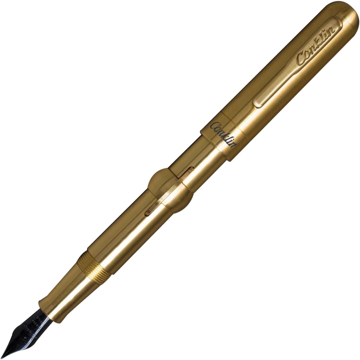 Conklin Mark Twain Crescent Brass LTD ED (1898) Pluma Estilográfica – Punta Extrafina
