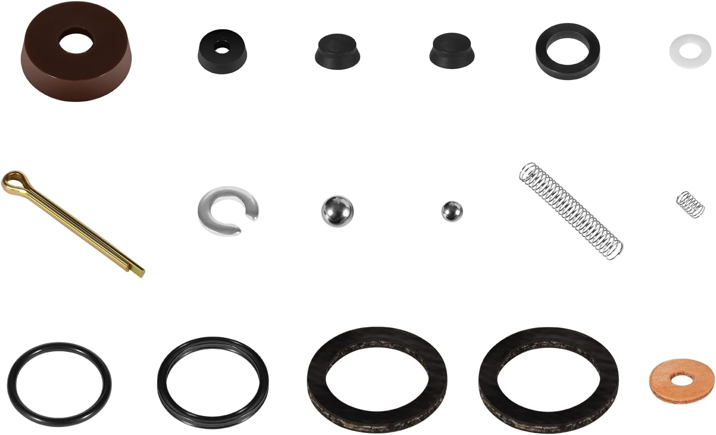 Kit de reparación de reemplazo de sello para piso Jack Hein Werner WS Modelo 1-12 toneladas (16PCS)