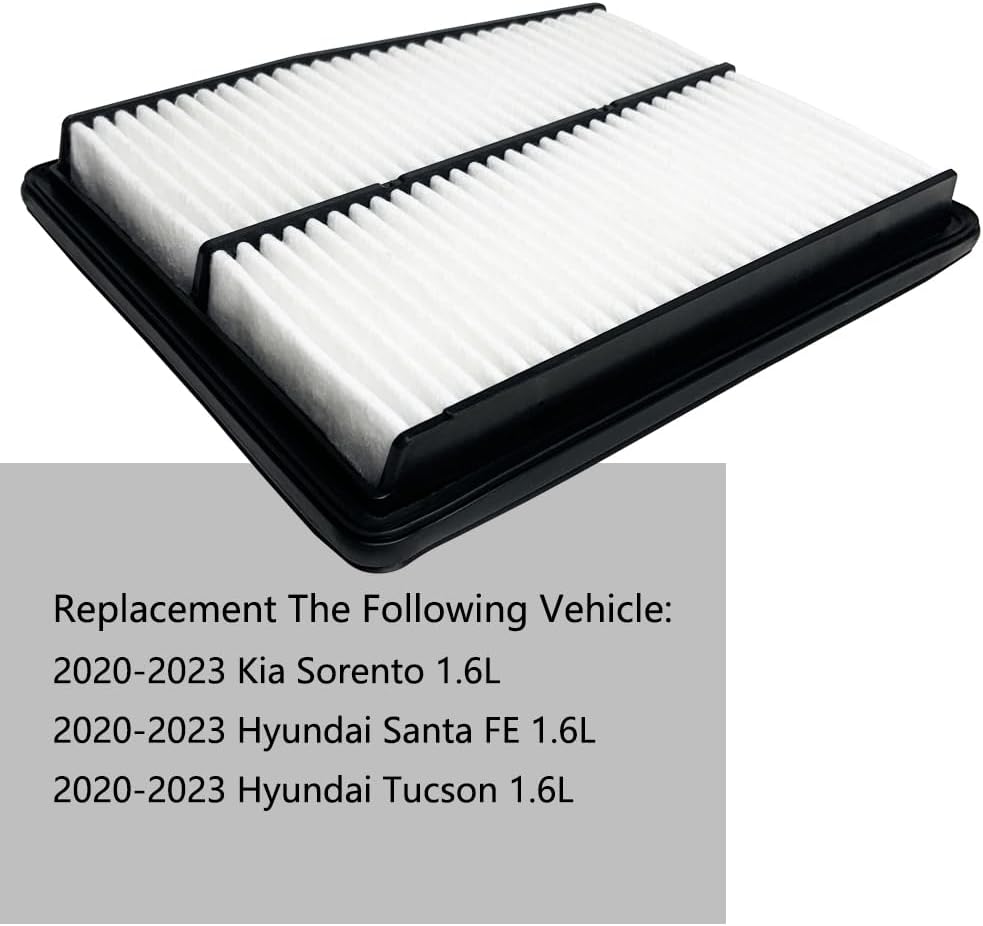 28113-L5100 – Filtro de aire compatible con Kia Sorento 2020-2023, Hyundai Santa Tucson 1.6L, sustituye a 28113-P0400