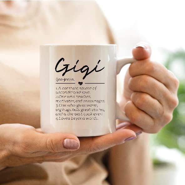 Gigi Definition – Taza de café con texto en inglés “Gigi Grandma Mother”, regalos de cumpleaños para nieta, nieto, regalos para la mejor abuela
