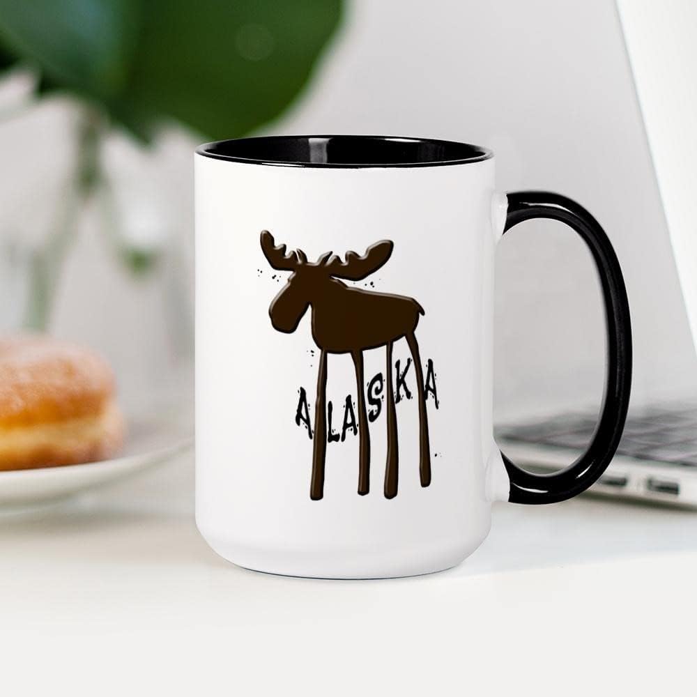 CafePress Alaska – Taza grande de cerámica (15.0 fl oz)