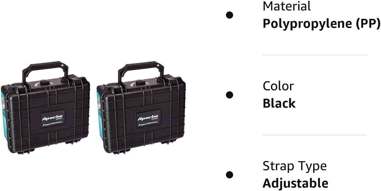 Apache Estuche rígido protector hermético con inserto de espuma personalizable 9-316 (w k)