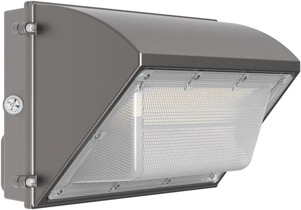 Paquete de luz LED de pared de 150 W con fotocélulas del atardecer al amanecer, 18000 lm, 5000 K luz diurna comercial, luz exterior LED, reemplazo