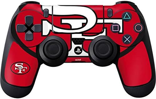 Skinit Calcomanía para juegos compatible con el controlador de PS4, diseño de logotipo retro de San Francisco 49ers de la NFL con licencia oficial