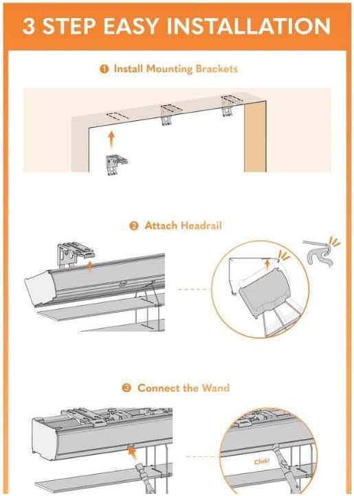 Breslin Blinds – Persianas de madera sintética de alta calidad sin cordón de 2 pulgadas (33 pulgadas de ancho x 48 pulgadas de largo)