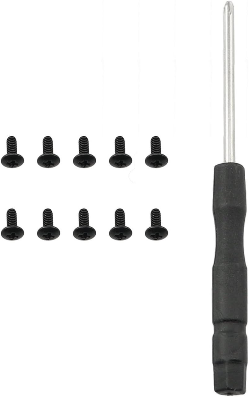 Tornillo RLECS 10 piezas M2x5 Walkie-Talkie Base Tornillo con Mini Destornillador Phillips