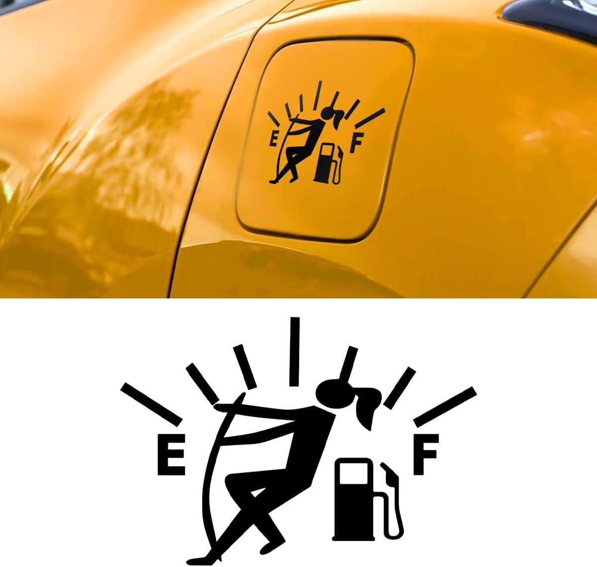 Divertidas calcomanías de vinilo para automóvil, calcomanía para tapa de indicador de combustible de automóvil, calcomanías de cubierta de tanque de