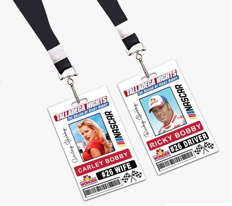 Talladega Nights Ricky Bobby & Carley Bobby Race Car – Juego de 2 cordones de PVC