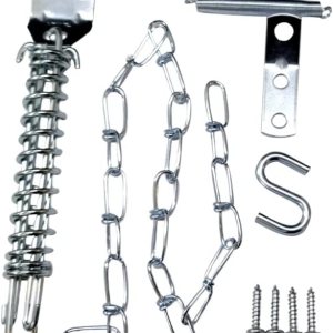 QCAA Storm Door Crash, resistente, 4.95 x 8.5 x 1.0 pulgadas, plateado, 1 paquete, fabricado en Taiwán QCAA Storm Door Crash, resistente, 4.95 x 8.5 x 1.0 pulgadas, plateado, 1 paquete, fabricado en Taiwán