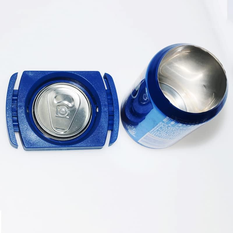 Two-in-one Blue Manual Cutting Can Opener for Beer, Iced Coffee, Soda, Canned Wine & Cocktails, Energy Drinks Can Top Remover for 8-19 Oz Beverage