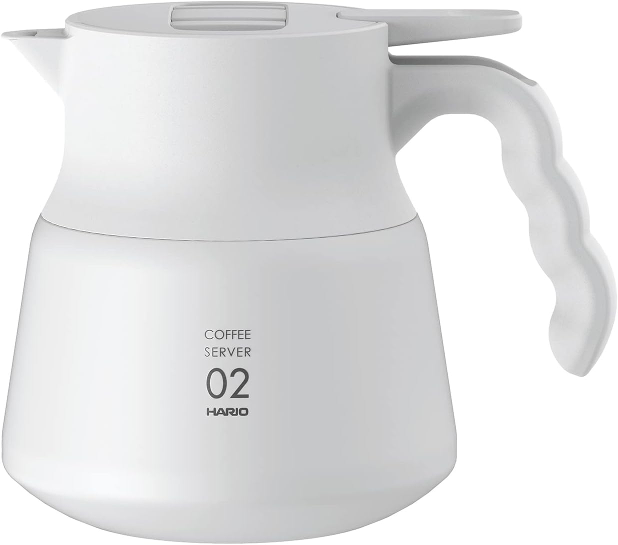 Hario Servidor aislado de acero inoxidable V60, 20.3 fl oz, blanco
