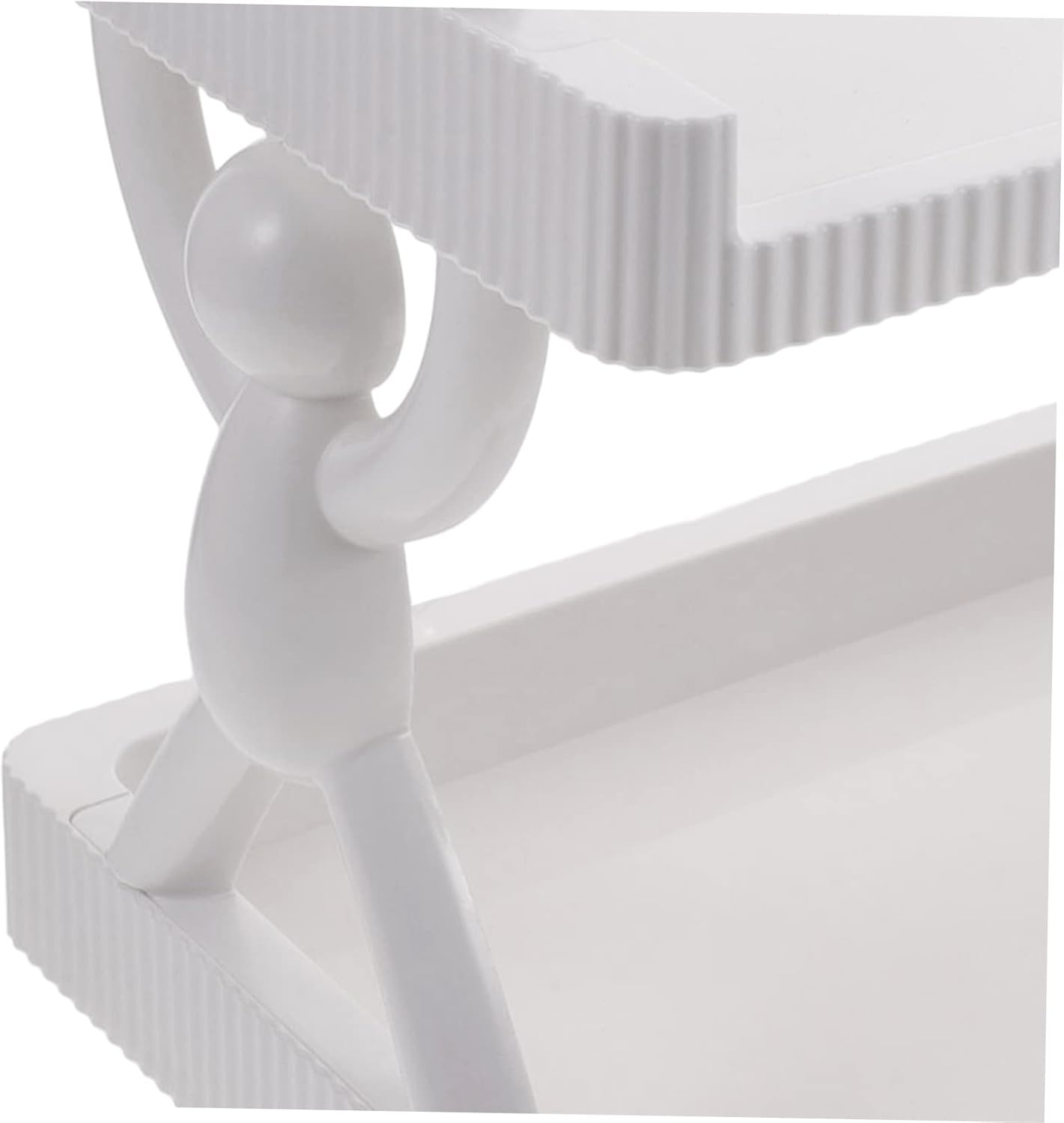 Estante de almacenamiento multiusos contenedores cosméticos estante de mesa de montaje en pared gabinete de baño pp organizador de maquillaje blanco