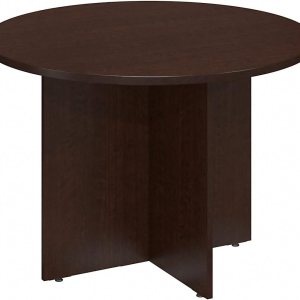 Bush Business Furniture Mesa de conferencias redonda con base de madera, escritorio circular para sala de reuniones para 4 usuarios, 42 W, cereza Bush Business Furniture Mesa de conferencias redonda con base de madera, escritorio circular para sala de reuniones para 4 usuarios, 42 W, cereza