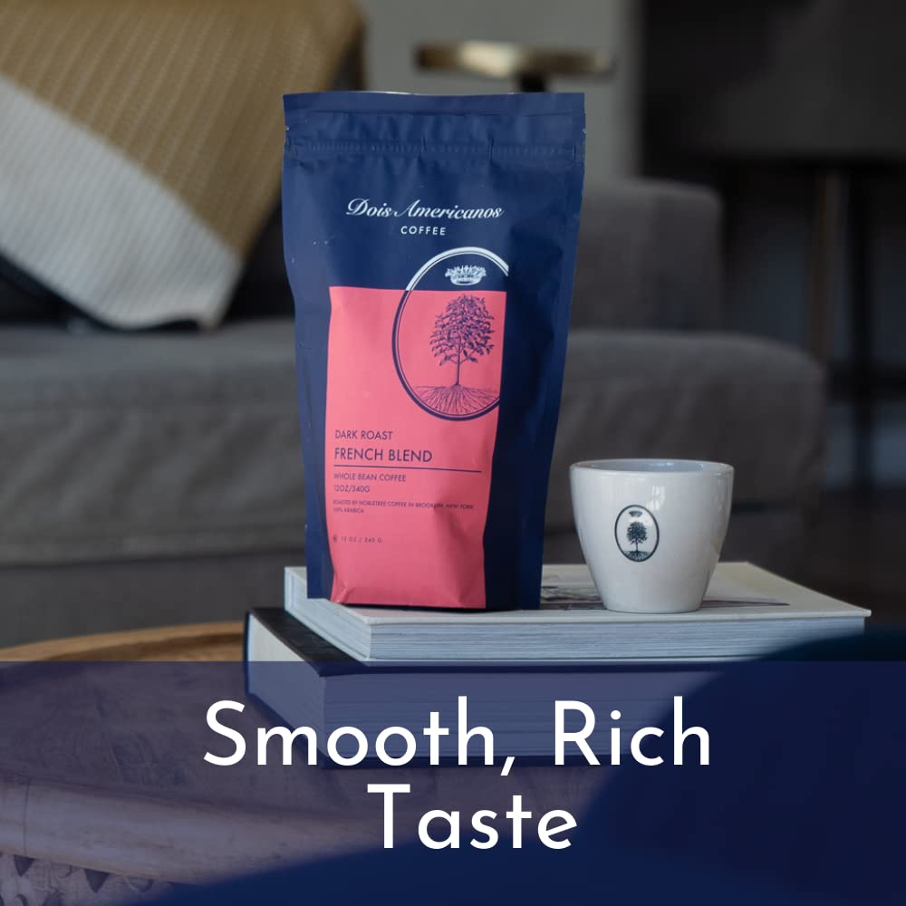 Dois Americanos Breakfast Roast – Café en grano entero, medio ligero, 12 onzas
