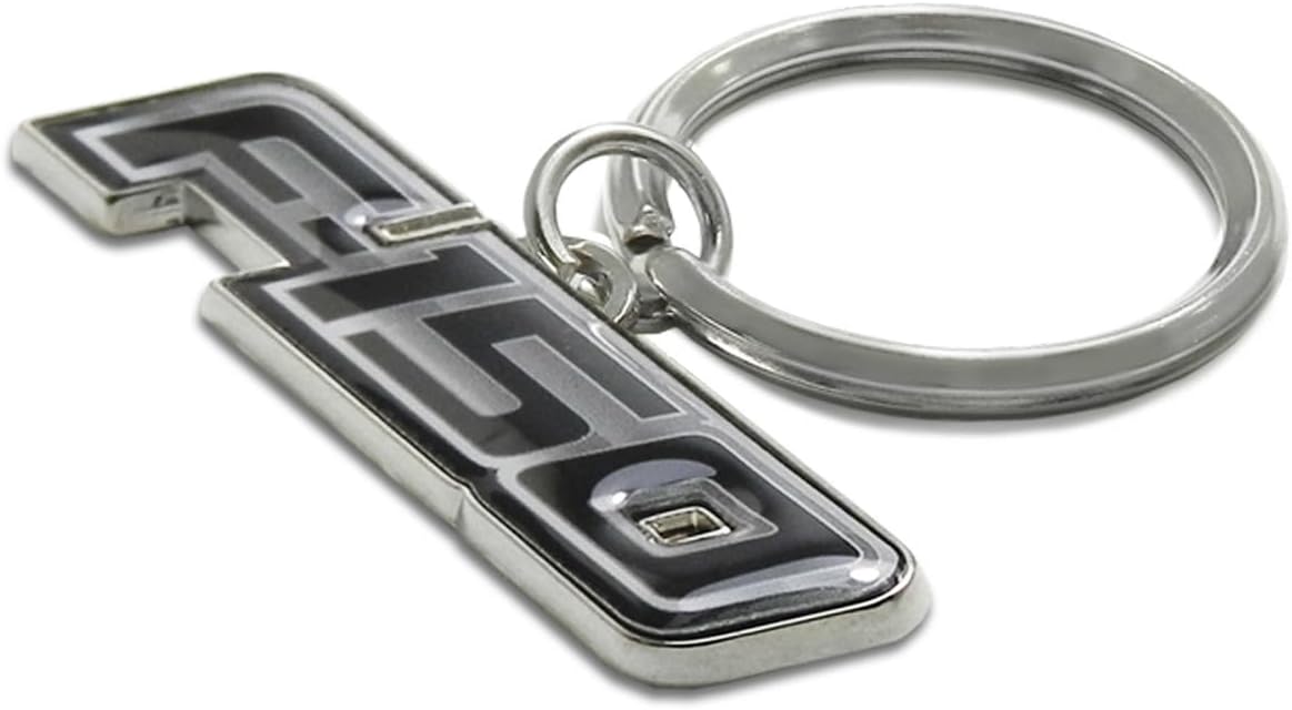 Hecho para Ford F-150 2008-2014 Correa negra con llavero de metal 3D F-150, Negro –