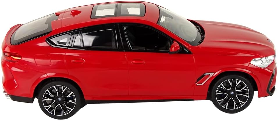 100 CLASSIC Coche de control remoto, auto de juguete de carreras a control remoto a escala 124, compatible con BMW X6 modelo vehículo para niños y