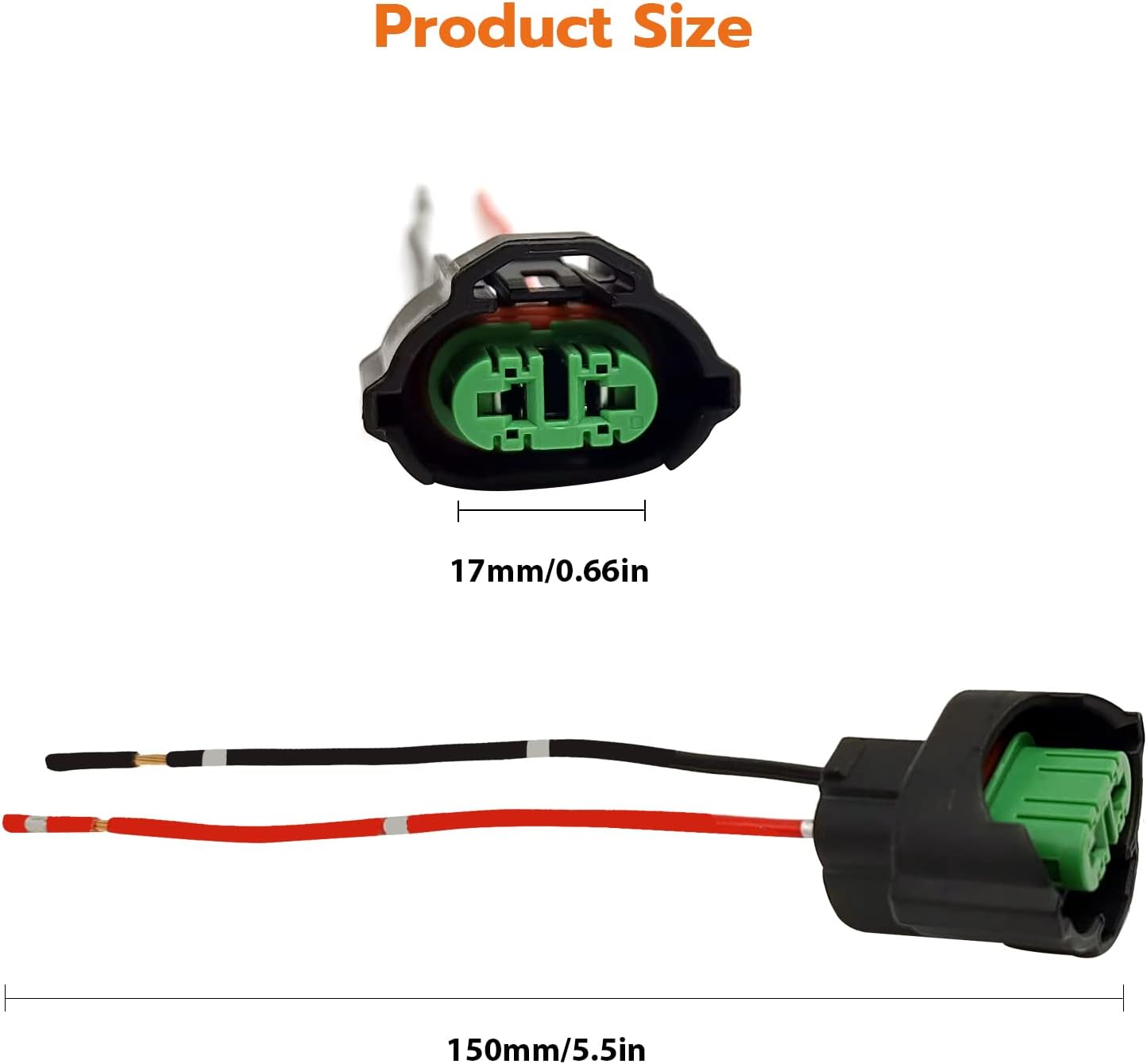 Adaptadores femeninos Arnés de cableado compatible con faros de luz antiniebla OEM H11H8 Adaptador hembra Enchufes de arnés de cableado con coletas