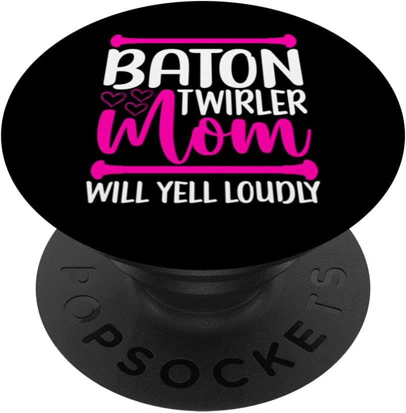 Baton Twirling Mom Outfit Majorette Baton Twirler Mom PopSockets Standard PopGrip